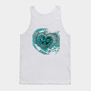 HEART MIX TURQUOISE Tank Top